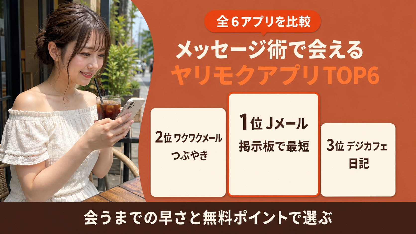 メッセージ術で会えるヤリモクアプリTOP6の比較